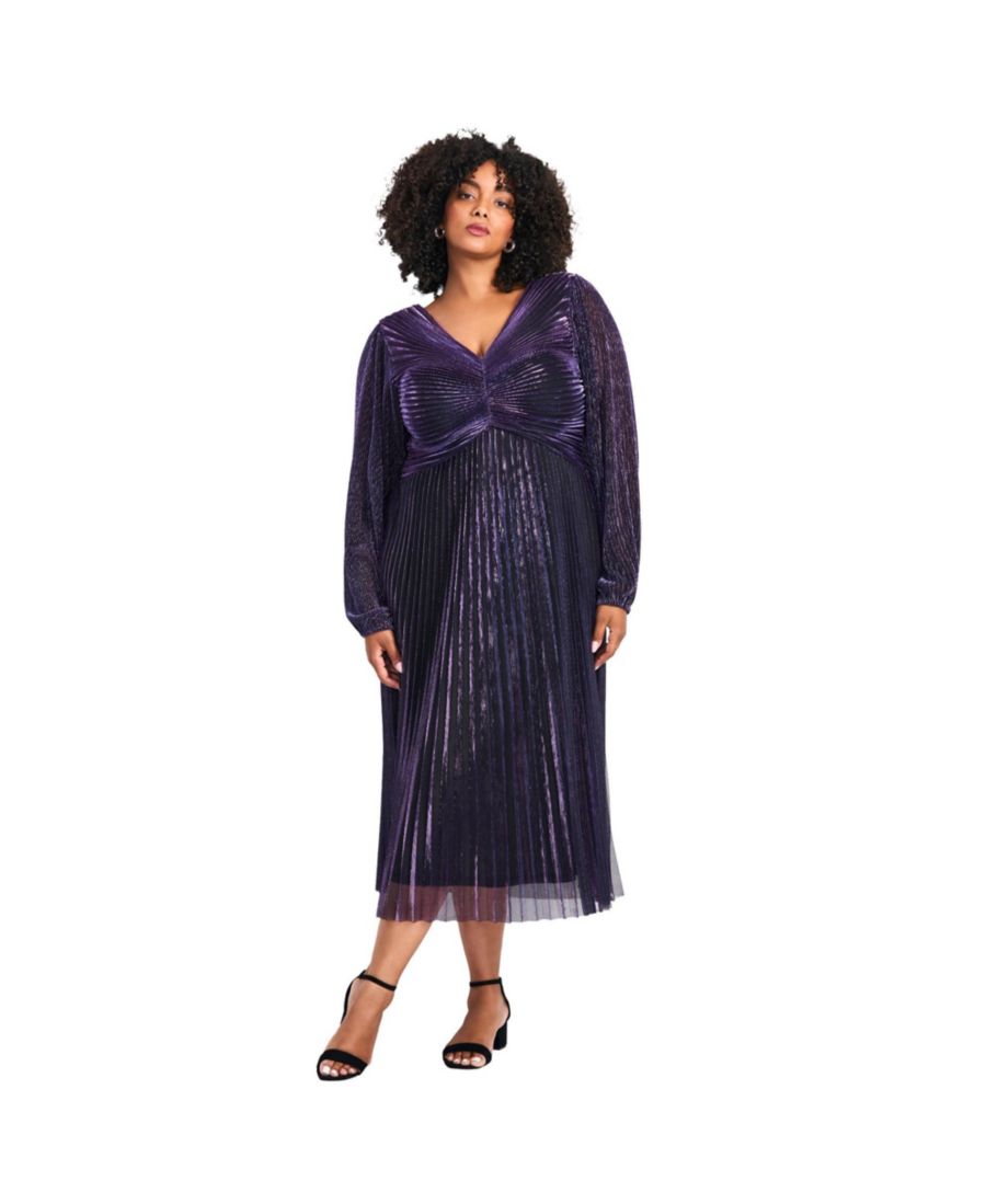 

Женское плиссированное платье больших размеров AVENUE, Amethyst
