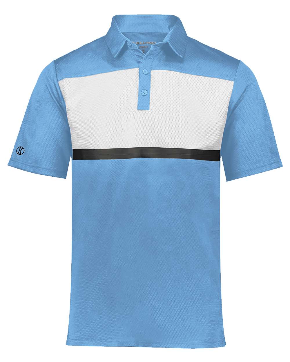 

Поло Prism Bold Holloway, цвет columbia blue/ white