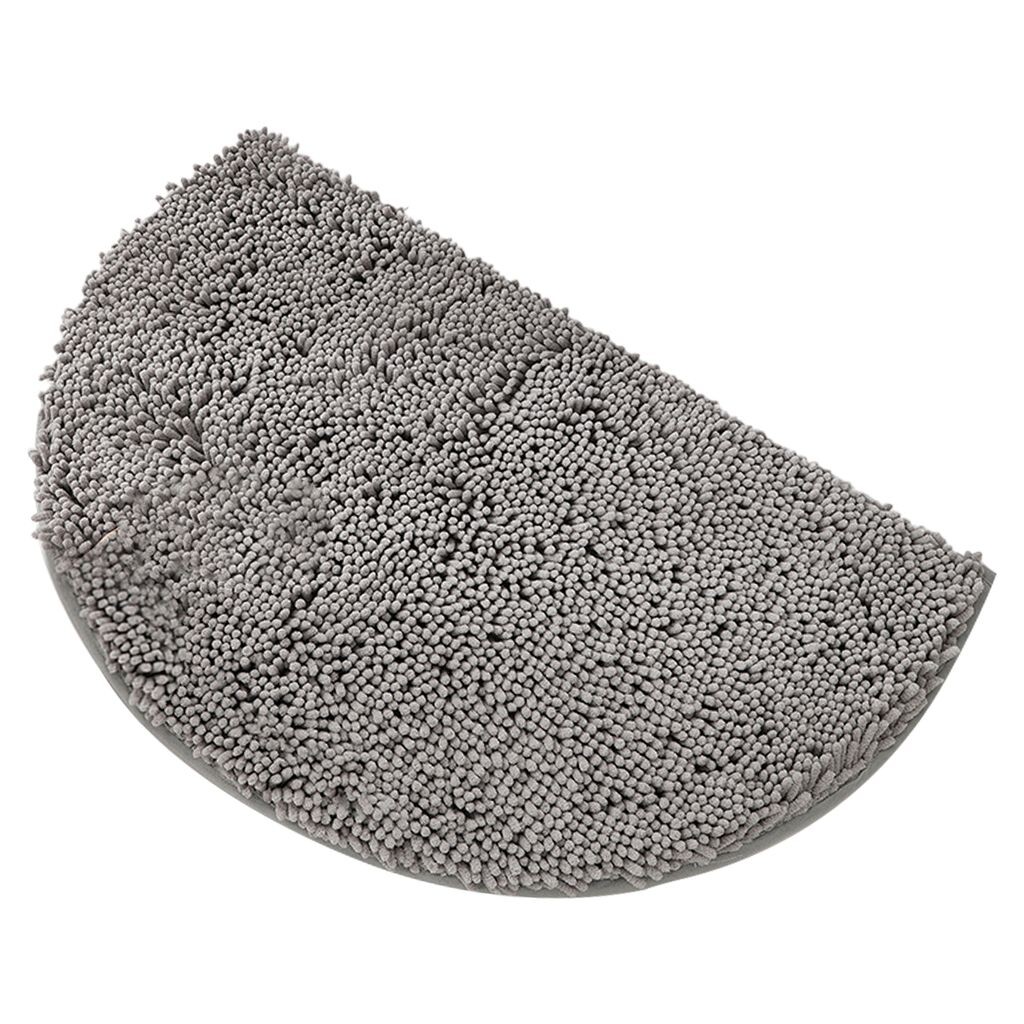 

Коврик для ванной, полукруглый, противоскользящий, толстый, мягкий, лохматый, супер водопоглощающий, синель, коврик для душа, коврик для ванной комнаты, принадлежности для спальни-светло-серый Stuttg