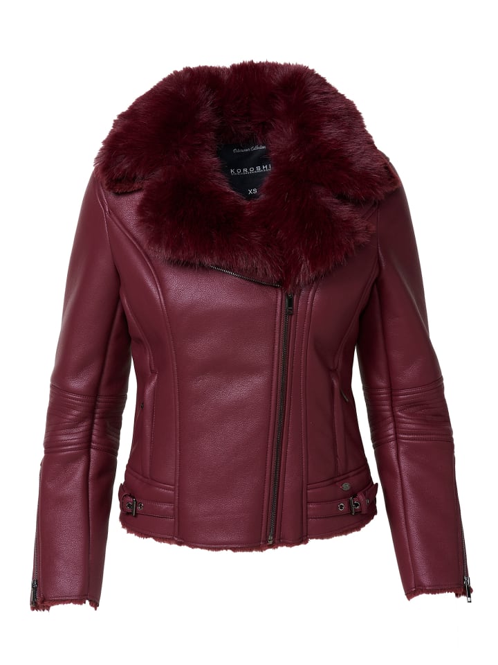 

Женская куртка с мехом на воротнике коричневого цвета KOROSHI