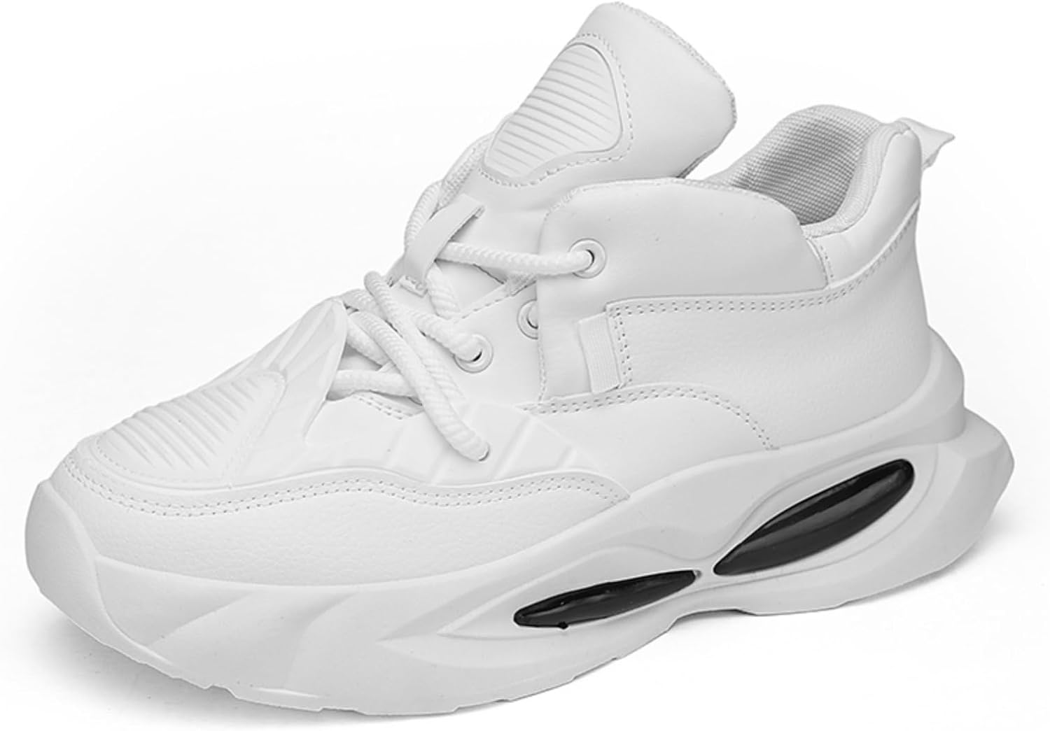 

Мужские роскошные модные кроссовки на толстой подошве, шнуровка, повседневные прогулочные платформенные кроссовки, удобные, дышащие Yrzhgdl, белый