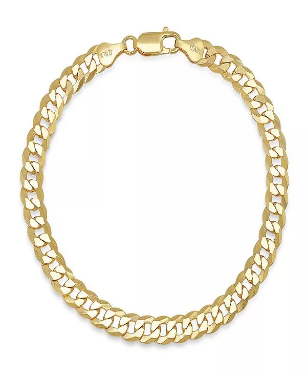 

Браслет-Цепочка панцирного плетения из стерлингового серебра 14 карат с покрытием из золота и бриллиантов Steeltime, gold