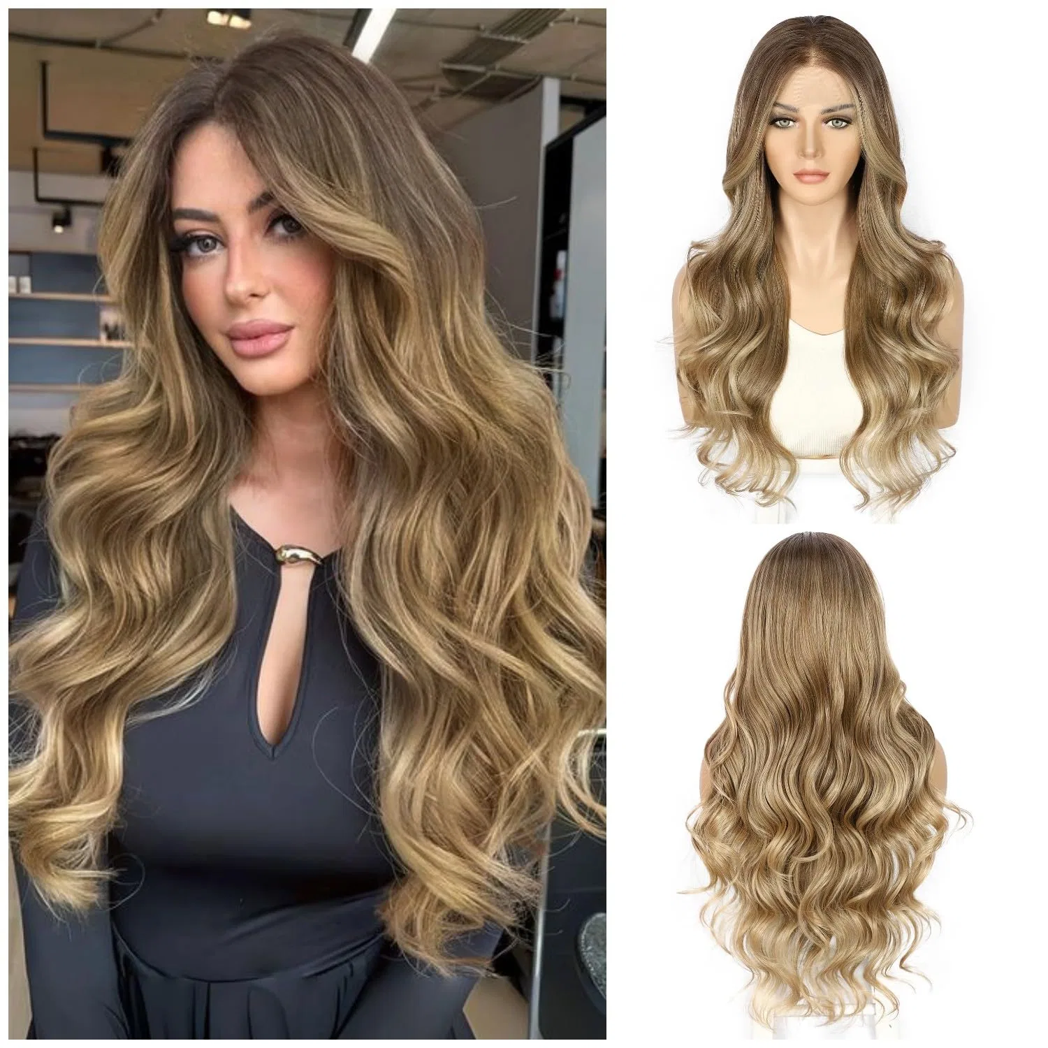 Женский парик «Ombre» с эффектом балаяж от Sapphirewigs, 66 см Sapphirewigs, Ombre Light Brown