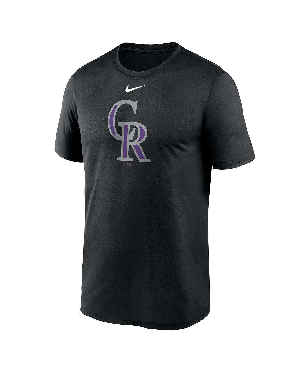Мужская черная футболка с логотипом Colorado Rockies New Legend Nike — фото 3