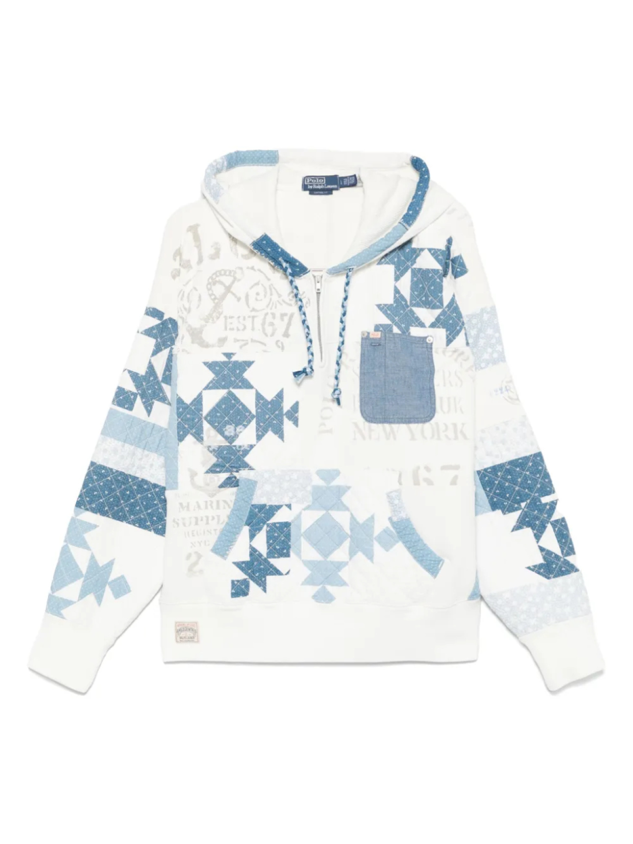 

Толстовка с капюшоном из хлопковой смеси Polo Ralph Lauren, белый