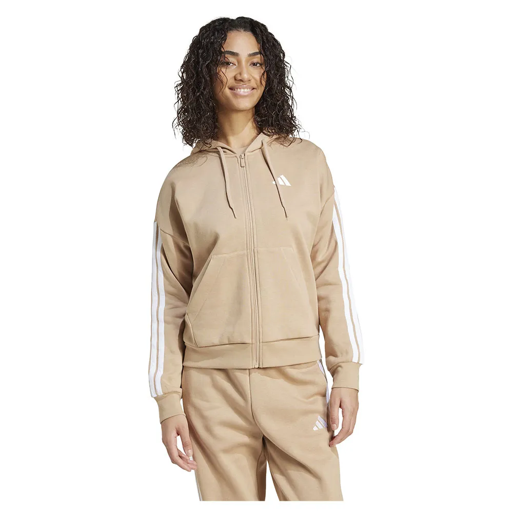 

Толстовка adidas Essentials 3 Stripes Fleece full zip, бежевый