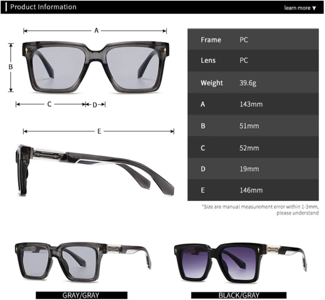 

Винтажные солнцезащитные очки с заклепками для женщин и мужчин, защита от УФ-излучения UV400, градиентный дизайн, роскошный стиль TVTBBVV, Black Gray Gradient