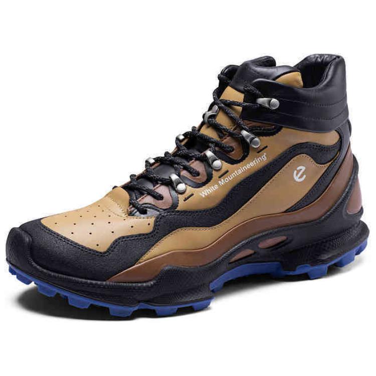 

Ecco Белые, амортизирующие, износостойкие, высокие походные кроссовки Mountaineering x Biom C Trail, мужские, коричневые, черные