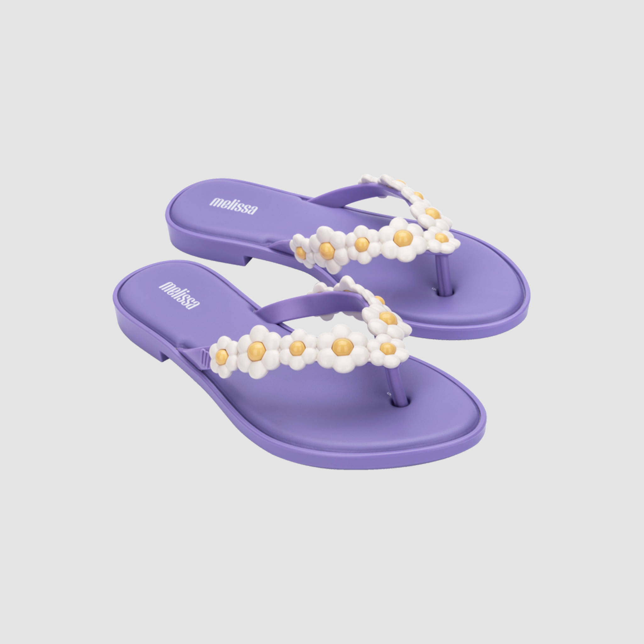 Шлепанцы женские Melissa, сиреневый/белый