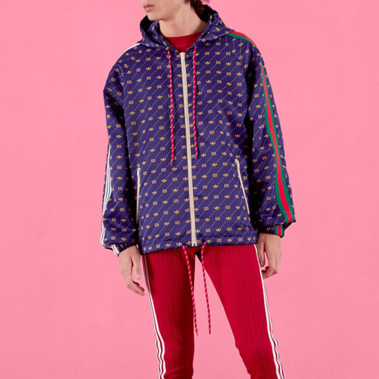 Куртка Adidas X Gucci Мужская, фиолетовая — фото 4