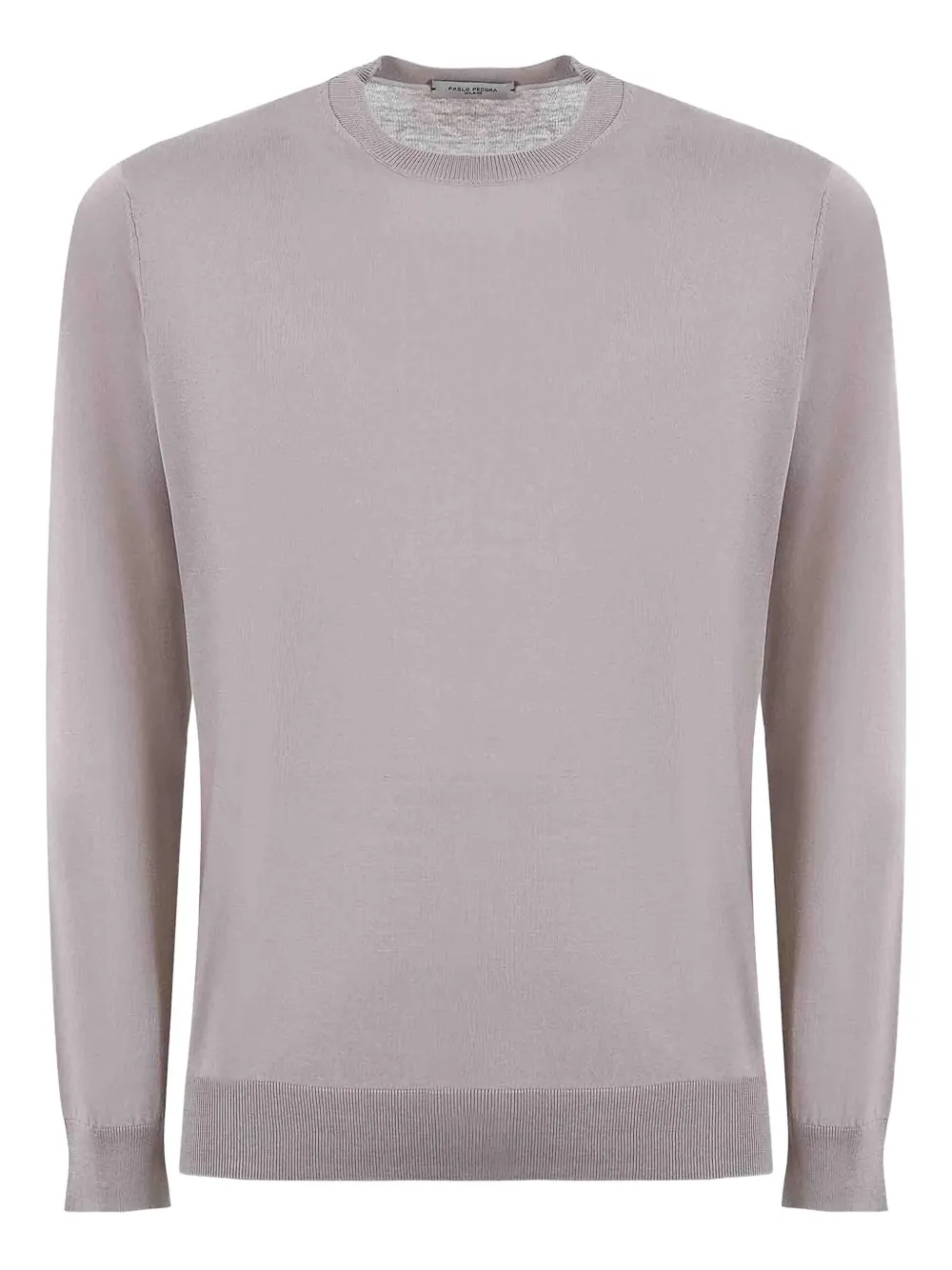 

Свитер с круглым вырезом и длинными рукавами Paolo Pecora, серый