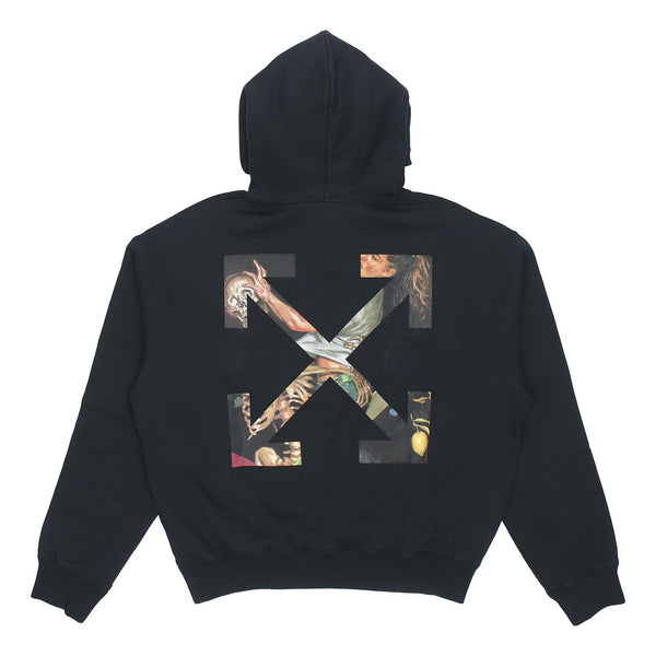 

Толстовка fw20 painting arrow hooded sweater men's black Off-White, черный