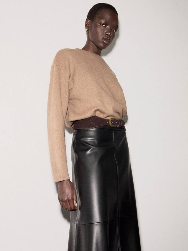 

Мариано джемпер с круглым вырезом Mango, Medium Brown