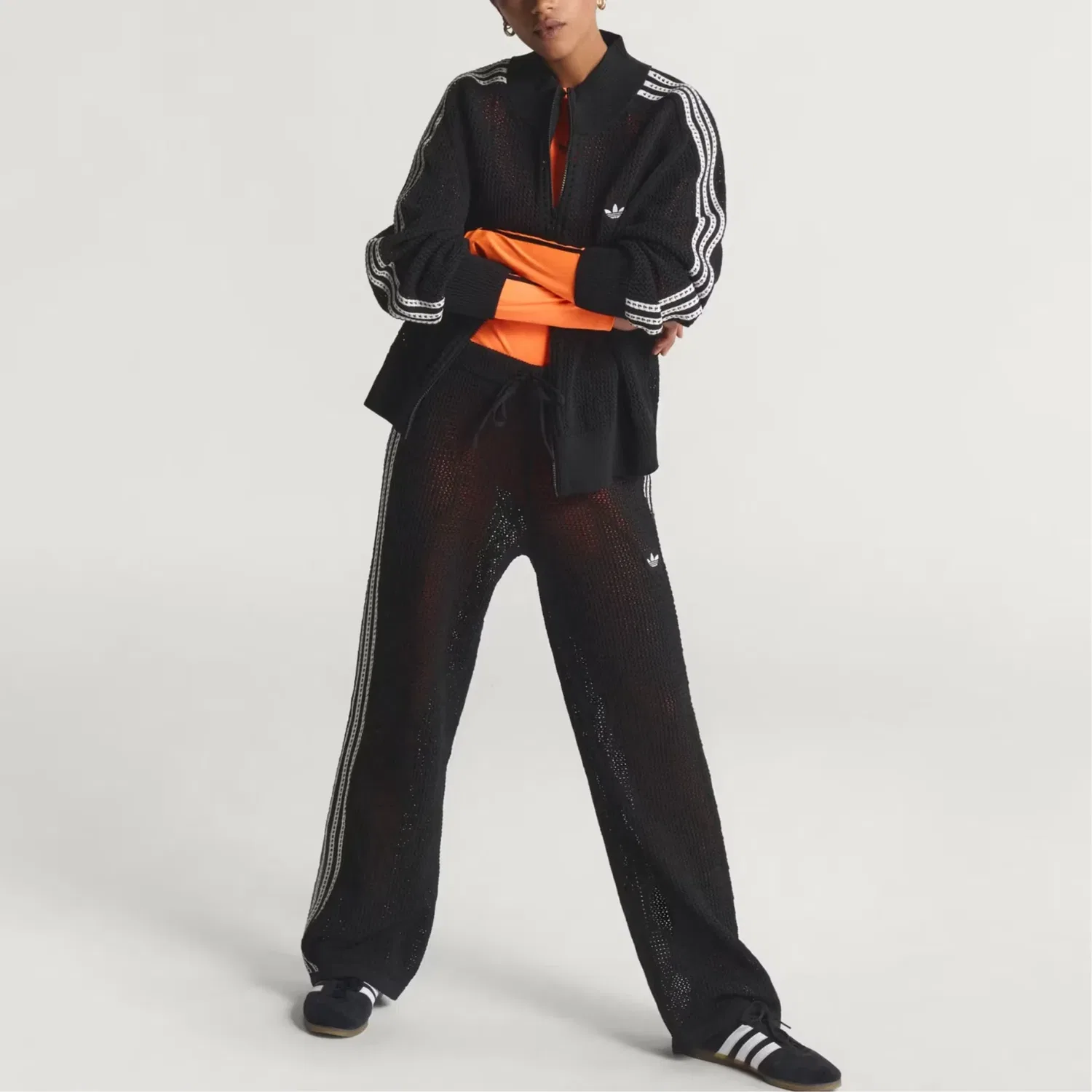 Вязаные спортивные брюки Adidas Originals Firebird, цвет «Черный», KC6494 — фото 3