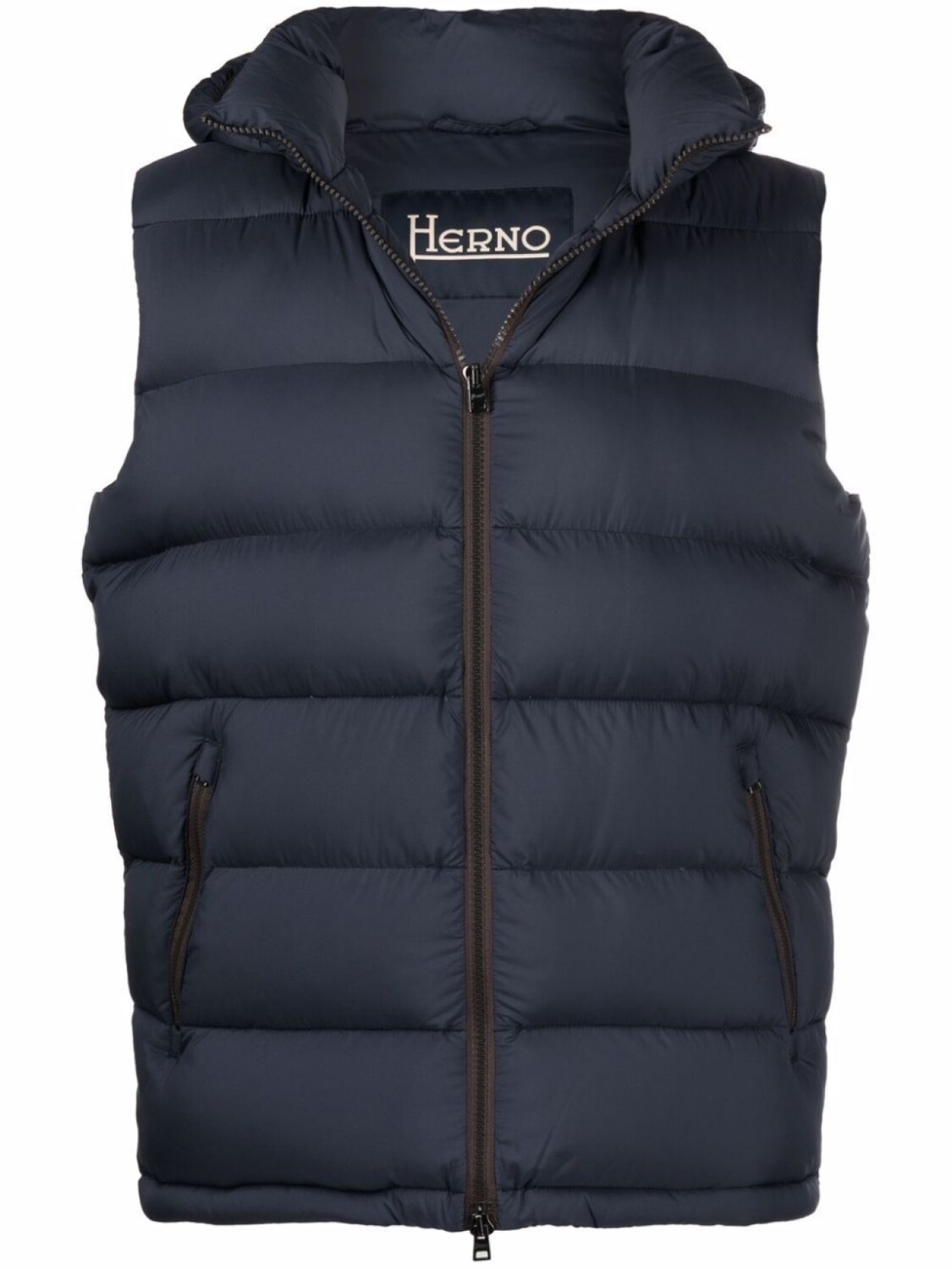 

Herno стеганый жилет с капюшоном, синий