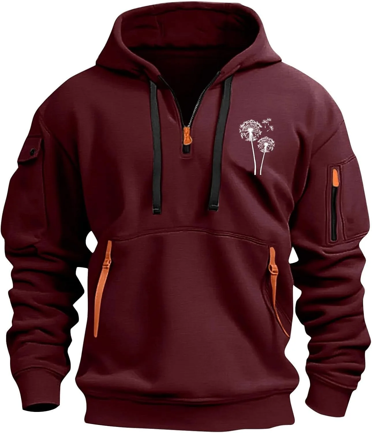 

Толстовка с молнией на четверть Mokaloha, длинный рукав, однотонная, с карманами Cheyubny