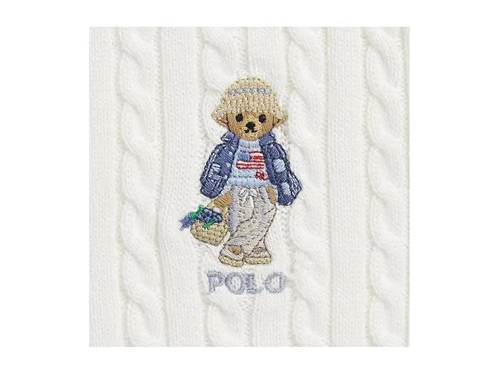 Кардиган с косами Polo Bear Polo Ralph Lauren Kids, Liberty Blue — фото 3