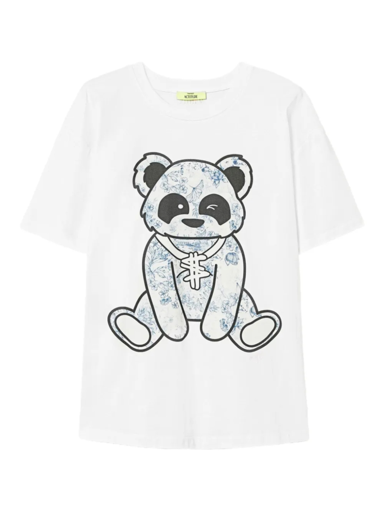 

Футболка с рисунком медведя TWINSET, белый