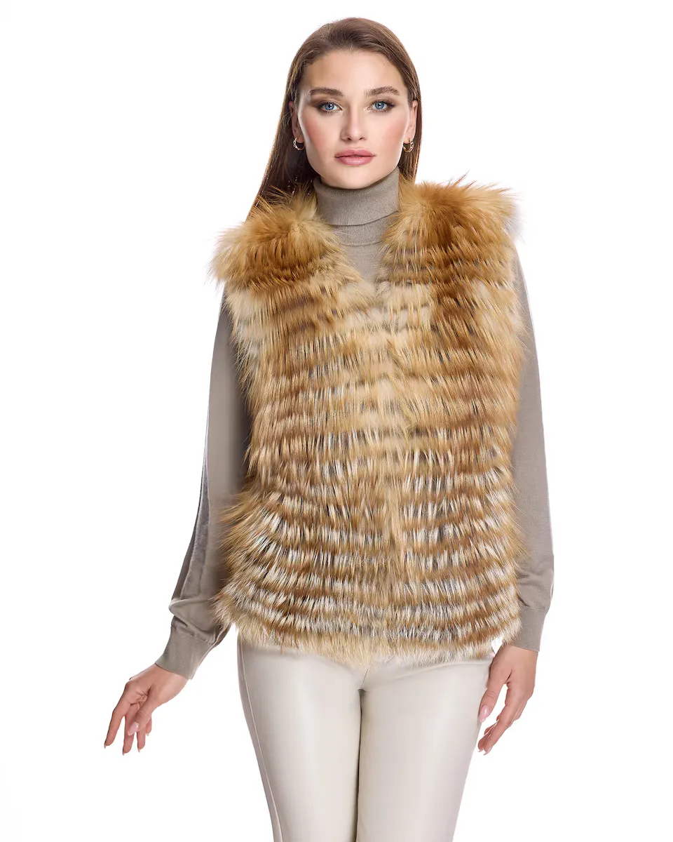 

Женский меховой жилет Pulled Fox Maximilian, мультиколор