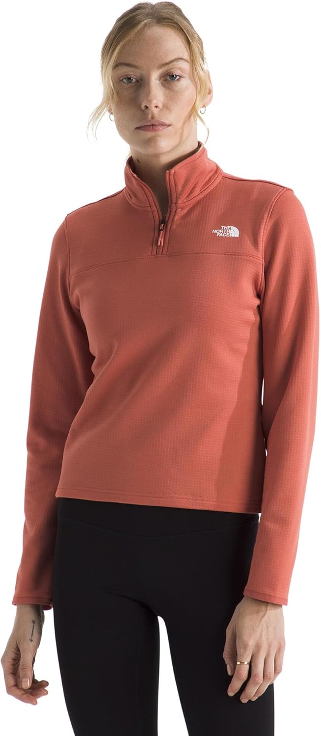 

THE NORTH FACE Женская флисовая кофта Cedar Trail Grid с молнией до середины груди | Утепленная модель с усиленными окантовками, Mars Dust
