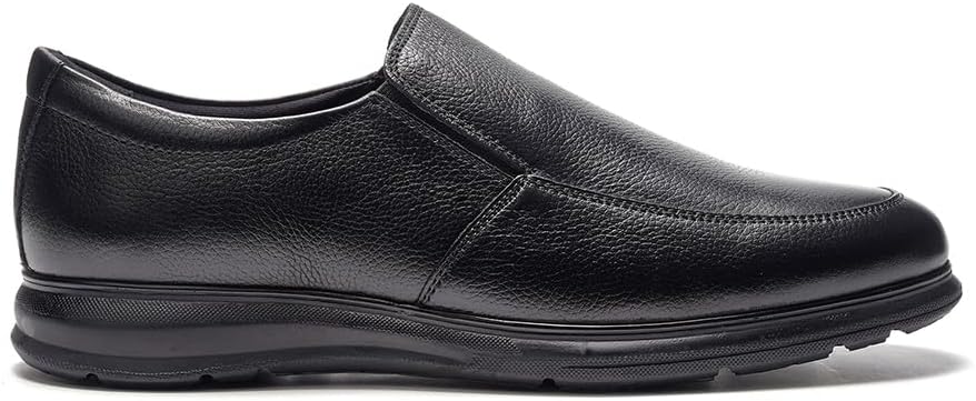 

Мужские кожаные лоферы A. Veer Orbit Hybrid, Верх из телячьей кожи с мягкой кожаной стелькой, Легкая подошва из ПУ для комфорта в течение всего дня, Дышащая подкладка из лайкры, черный