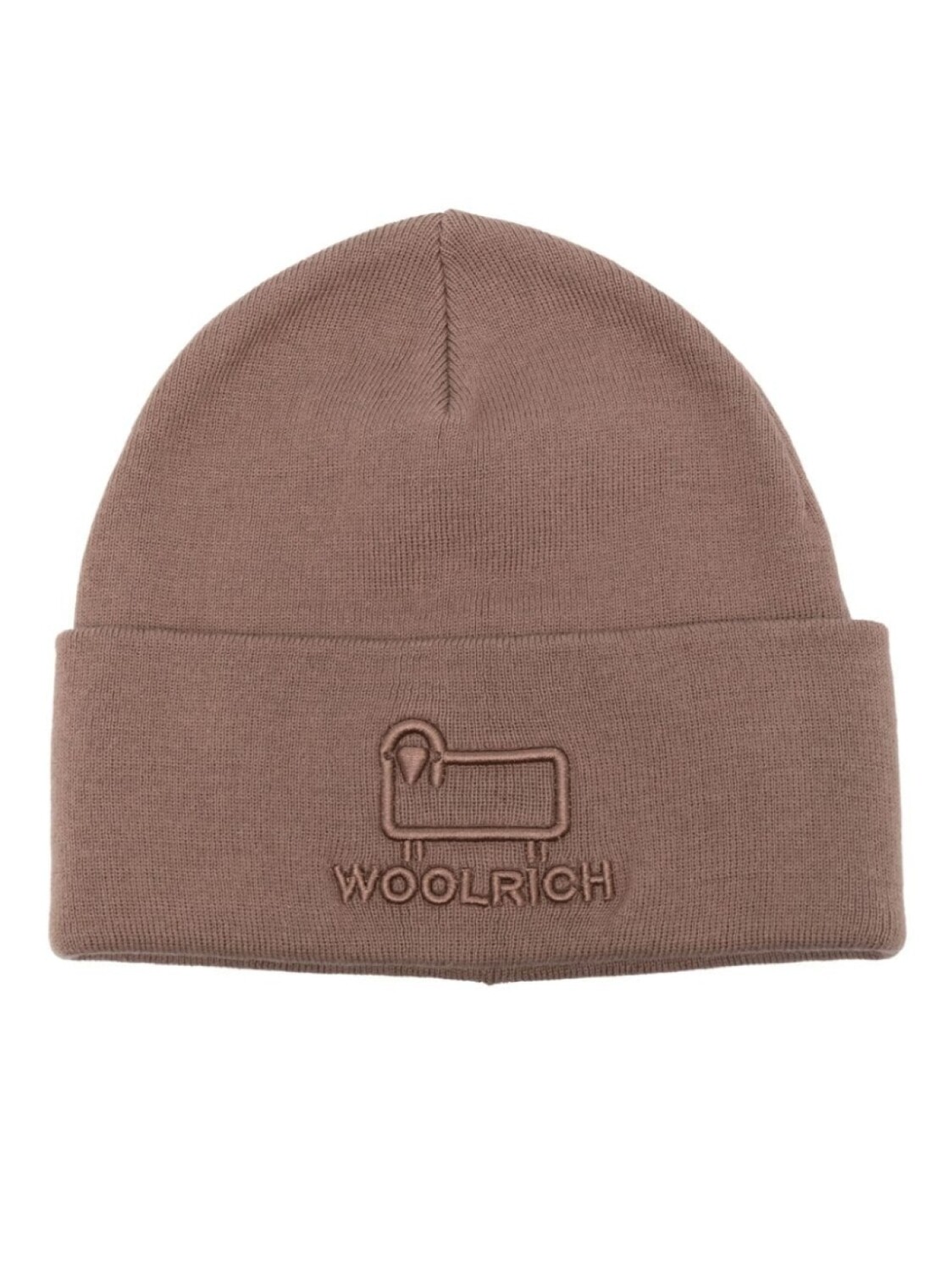 

Шапка бини с вышитым логотипом Woolrich, коричневый