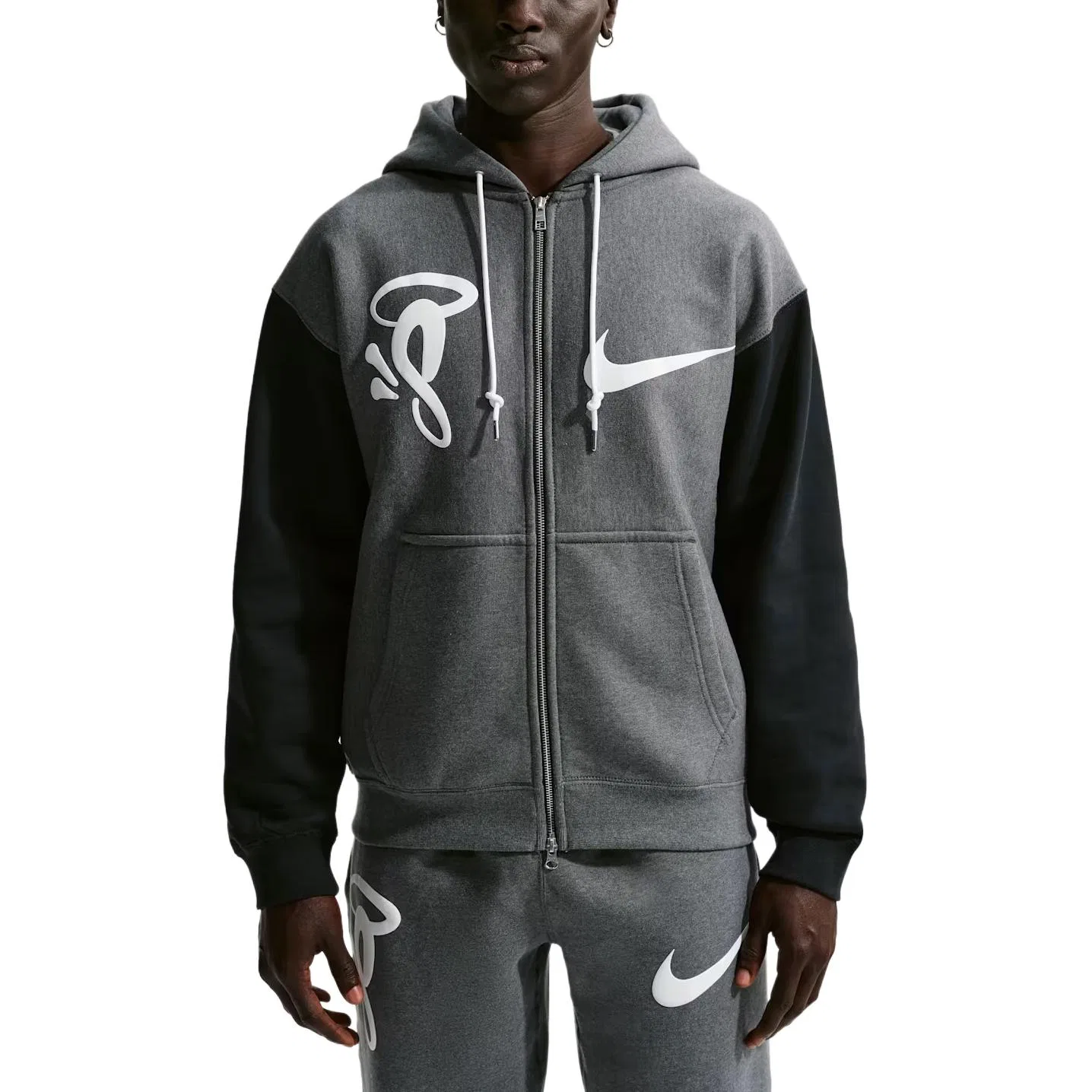 Куртка мужская x Central Cee Solo Swoosh Nike, Charcoal Gray/Black