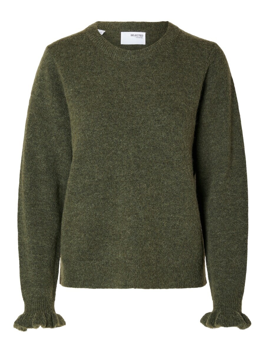 

Тонкий вязаный свитер SELECTED FEMME Sweater SLFLULU, темно-зеленый
