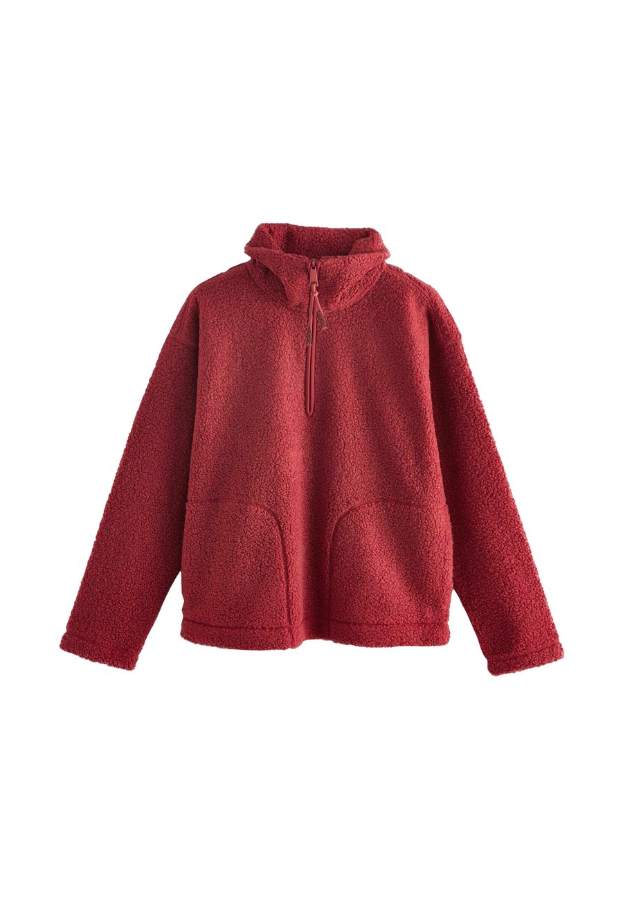 Джемпер Next TEDDY BORG COSY QUARTER ZIP, Cherry Red/Red
