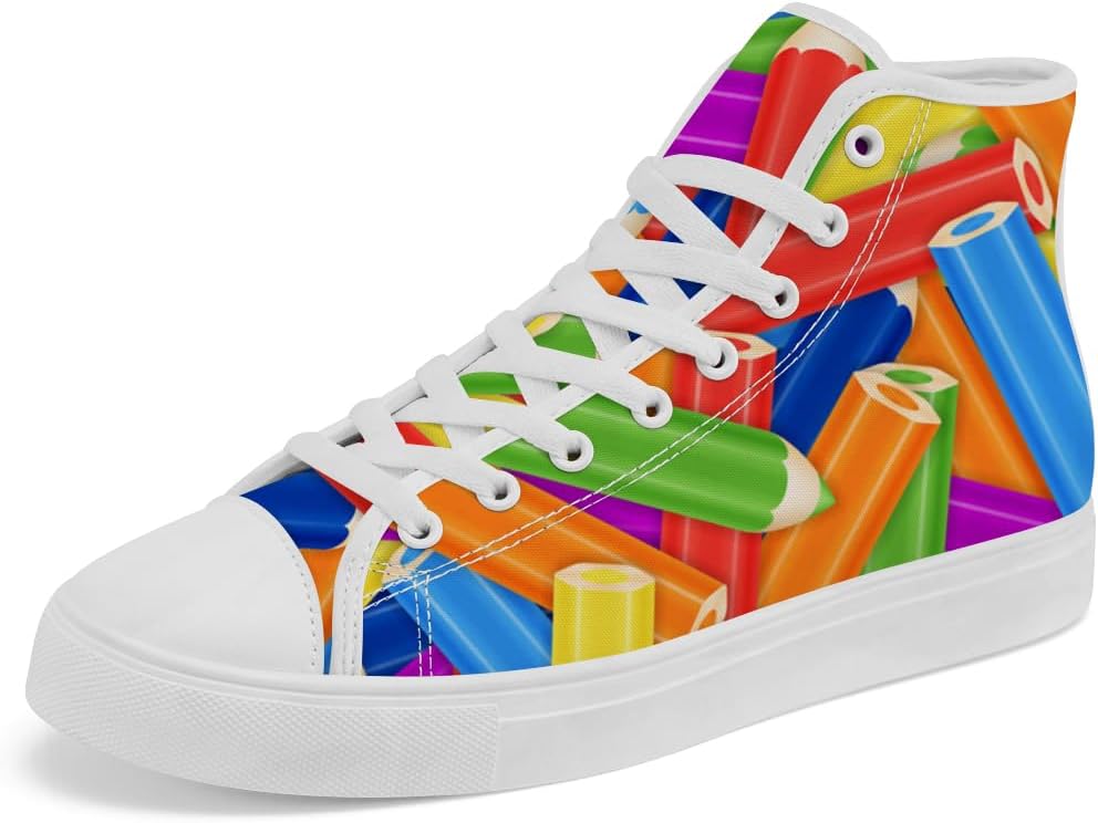 

Кеды Chebing Pencil на высокой подошве из ткани, высокие кроссовки для учителей, шнуровка, повседневная обувь для женщин и мужчин, синий/оранжевый