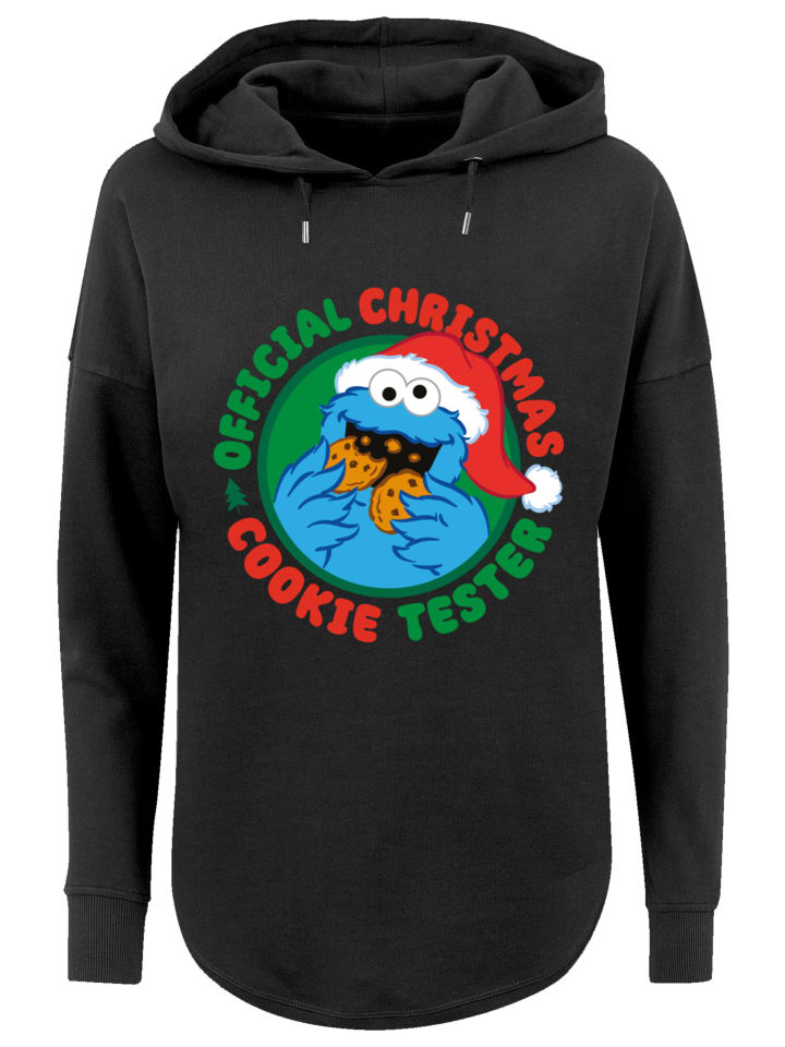 

Пуловер F4NT4STIC Oversized Hoodie Sesamstrasse Weihnachten Keks Tester, черный