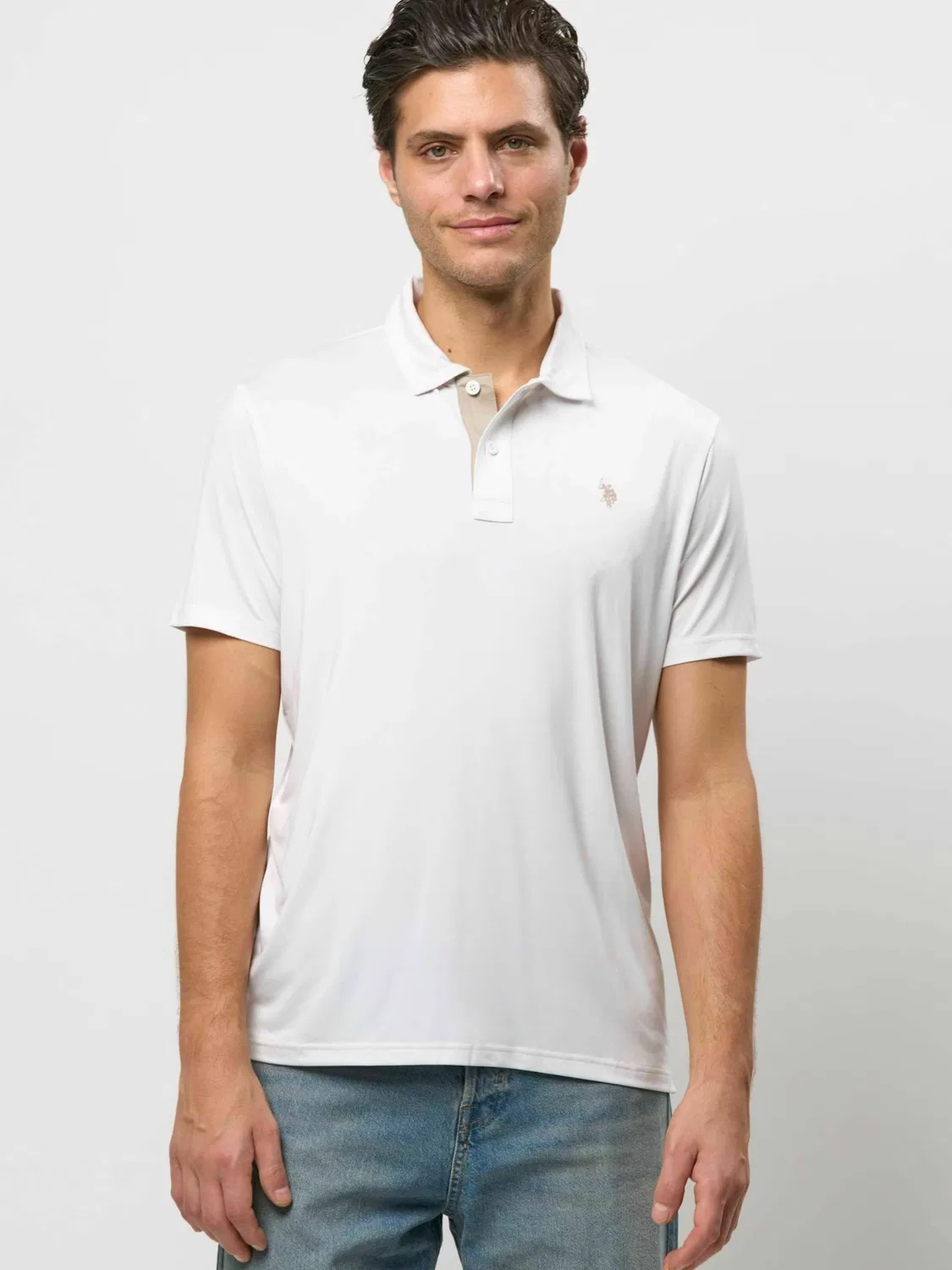 Удобная рубашка на пуговицах ' UMClark ' U.S. Polo Assn., White — фото 3