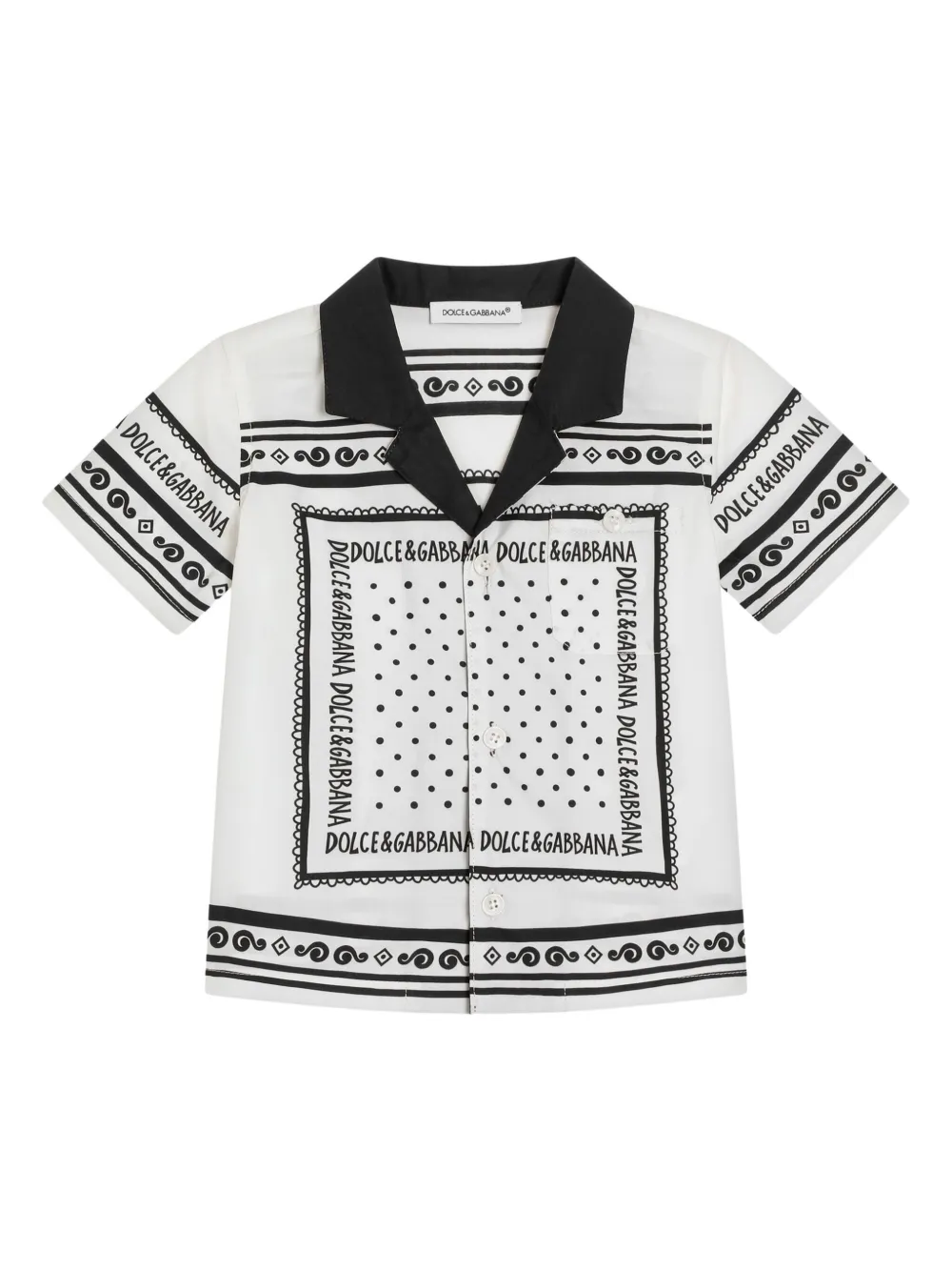 

Рубашка с принтом Dolce & Gabbana Kids, белый