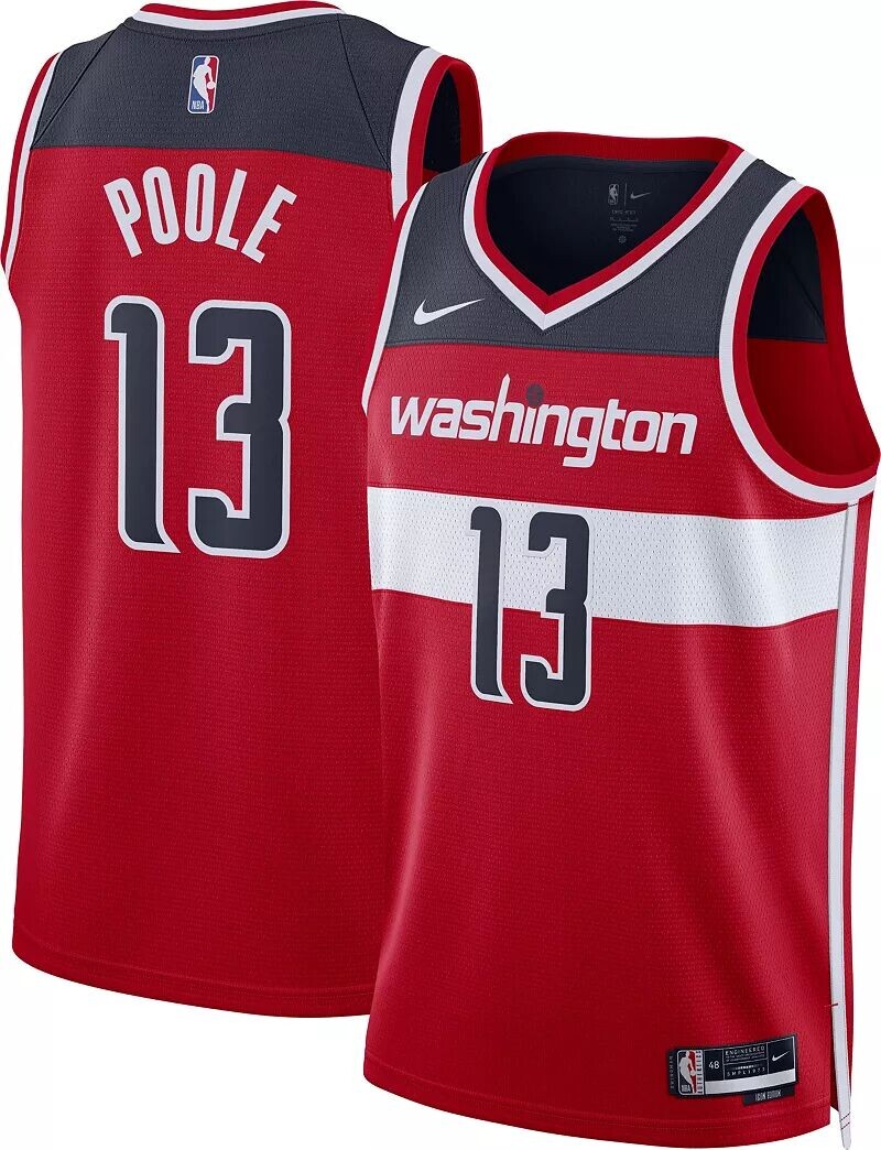 

Мужская майка Nike Washington Wizards Jordan Poole № 13 Association