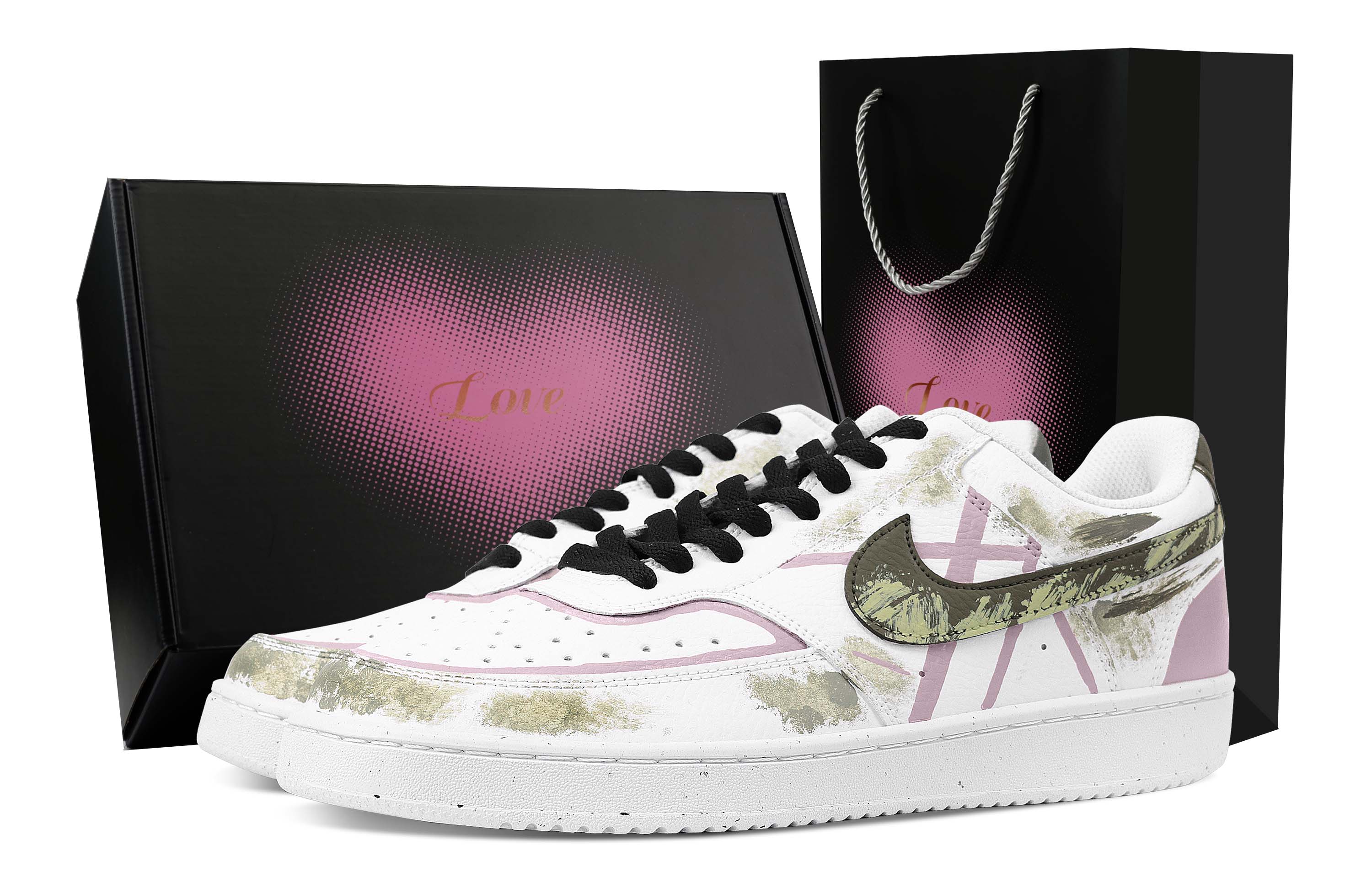 

Nike Кроссовки для скейтборда Court Vision 1 Mist Action, износостойкие, низкие, цвет армейский зеленый