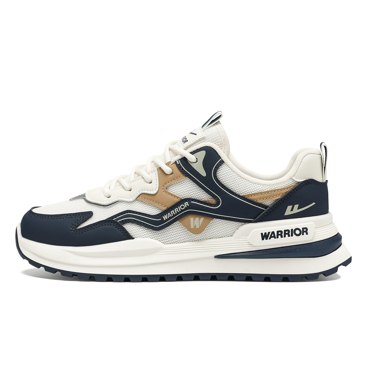 

WARRIOR Прочные дышащие легкие мужские низкие кеды бежевый темно-синий хаки, цвет Beige Dark Blue Khaki