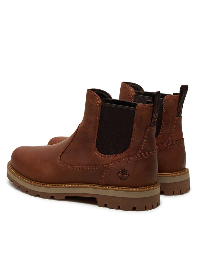 Мужские ботинки Timberland классические однотонные, коричневый — фото 3