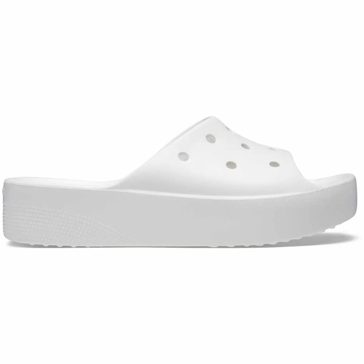 Классические шлепанцы на платформе Crocs Женские шлепанцы, белый