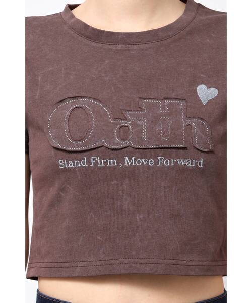 

Футболка с нашивкой и логотипом EMODA, коричневая