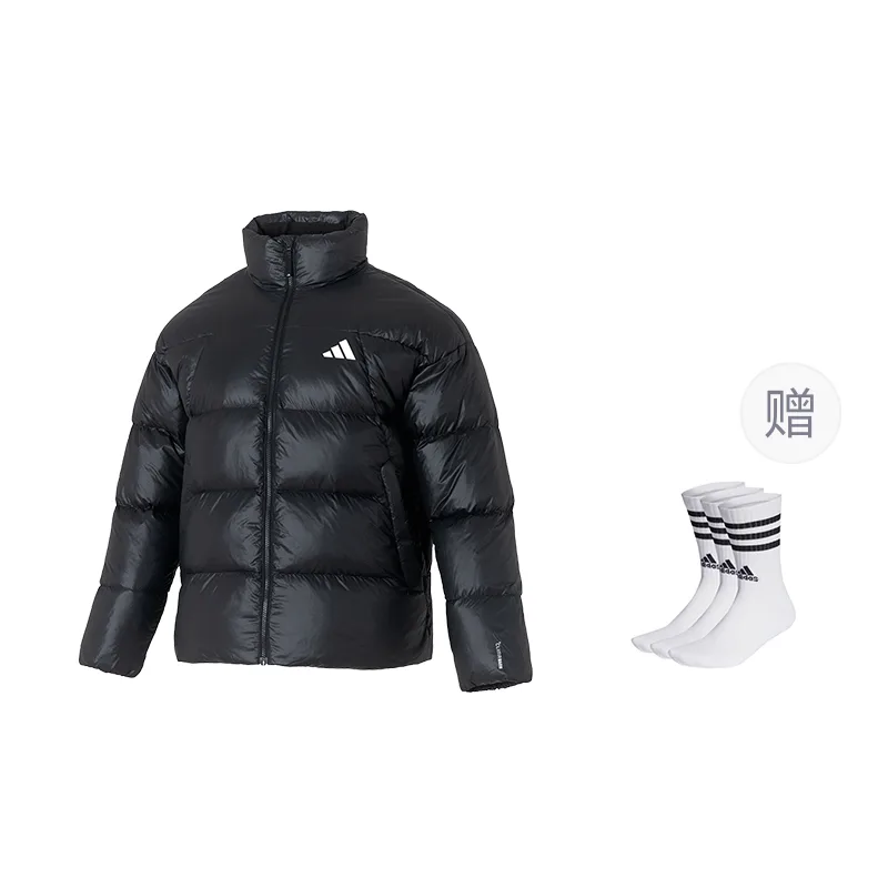 Куртка и пальто мужские пуховые Adidas, черный (Includes 3 Pairs of Adidas Socks)