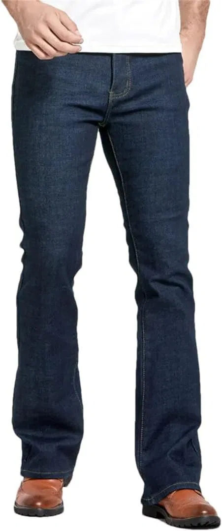 Джинсы мужские зимние утепленные, темно-синий