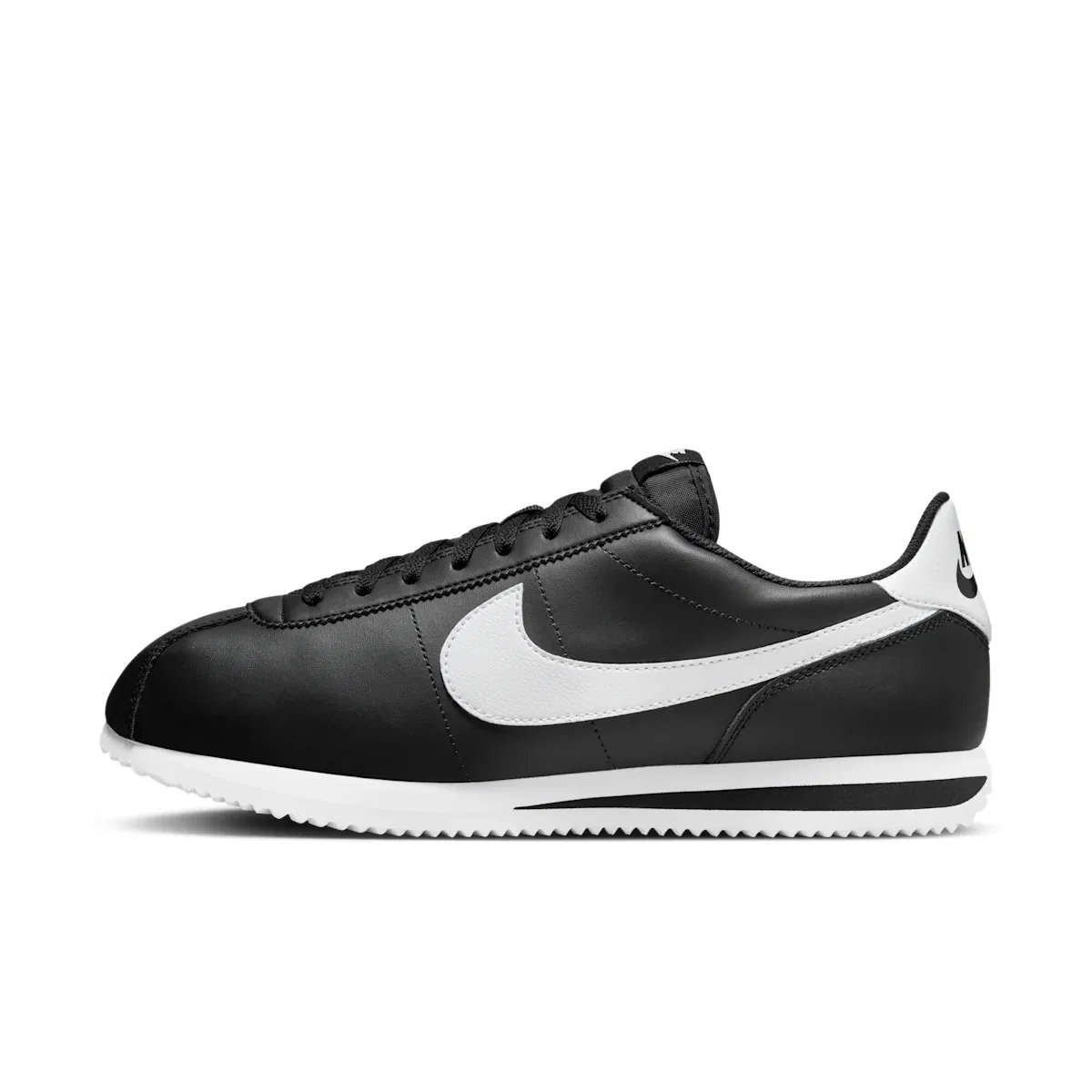 Мужские кожаные кроссовки Cortez Nike, черный