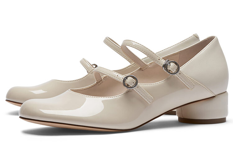 Туфли Mary Jane женские низкие розовые/белые Charles&Keith — фото 3