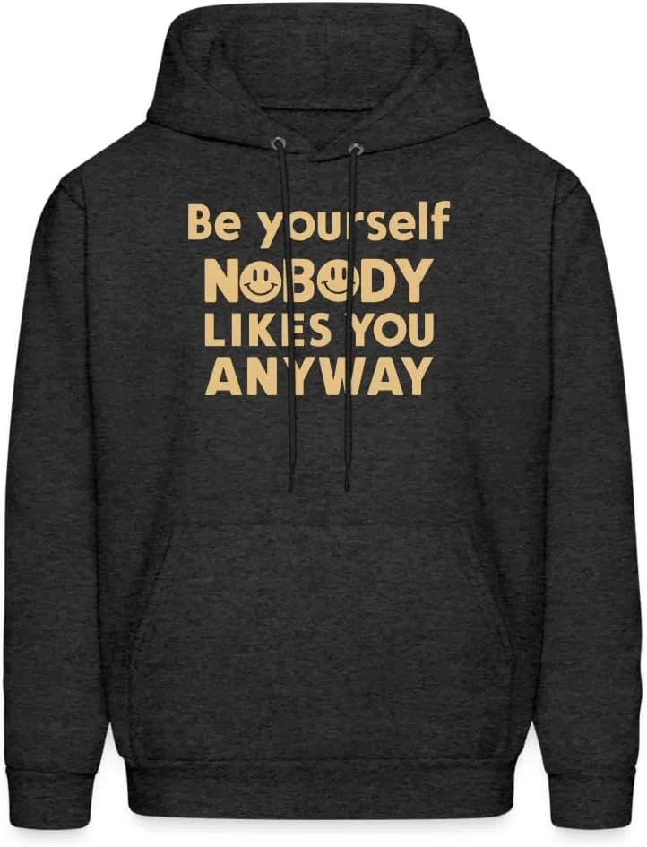 Толстовка Be Yourself Nobody Likes You Anyway Unisex, футболка Funny Smile Meme Face, футболка Humor Sarcastic Generic, зеленый — фото 3