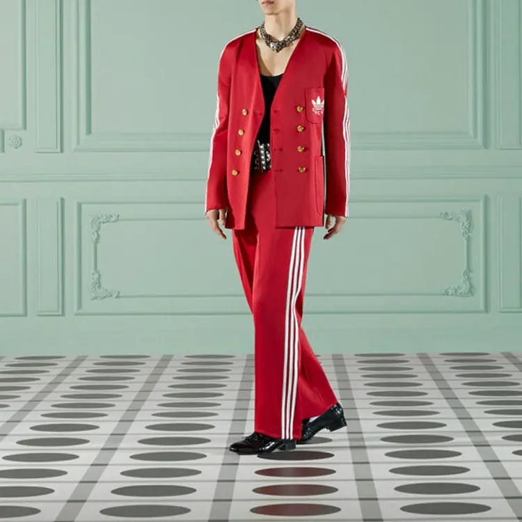 Мужской деловой костюм Adidas Originals X, красный Gucci, красный — фото 2