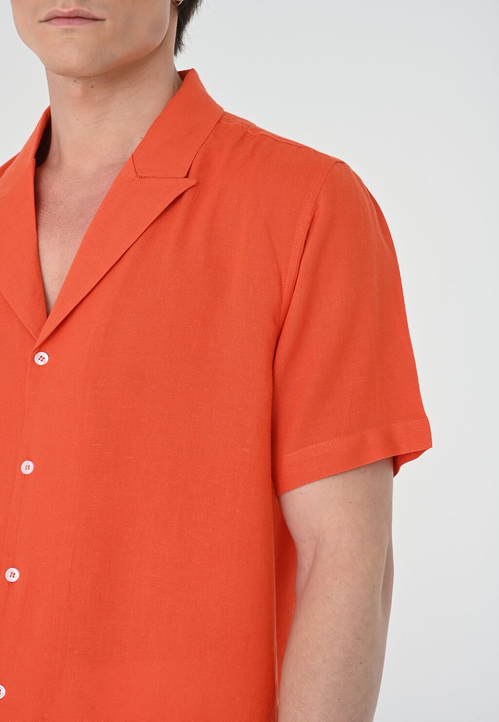 

Рубашка Lapel Collar Short Sleeve Antioch, светло-красный