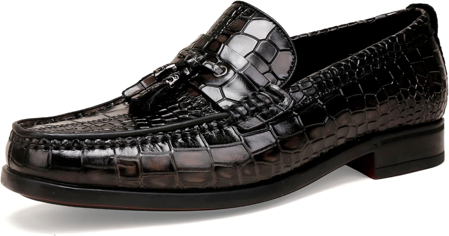 

Мужские повседневные туфли Mokilife, кожаные лоферы без шнурков для мужчин Mokolife, черный