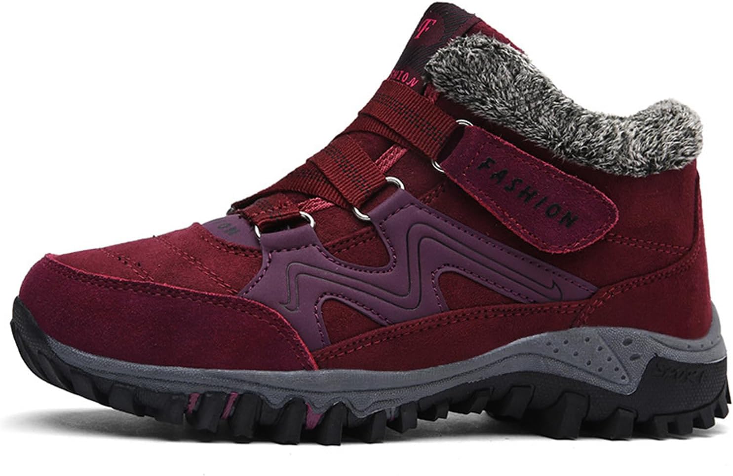 

Зимняя обувь Женские сапоги, ортопедическая обувь для женщин и мужчин Rolinb, темно-красный