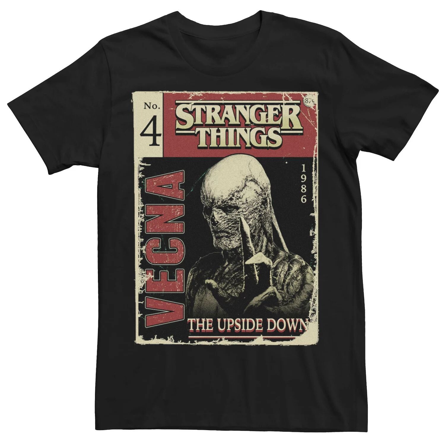

Мужская футболка Netflix Stranger Things Vecna ​​The Upside Down № 4, 1986 г. Licensed Character