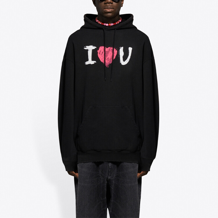 Толстовка Balenciaga I Love U, черный — фото 4
